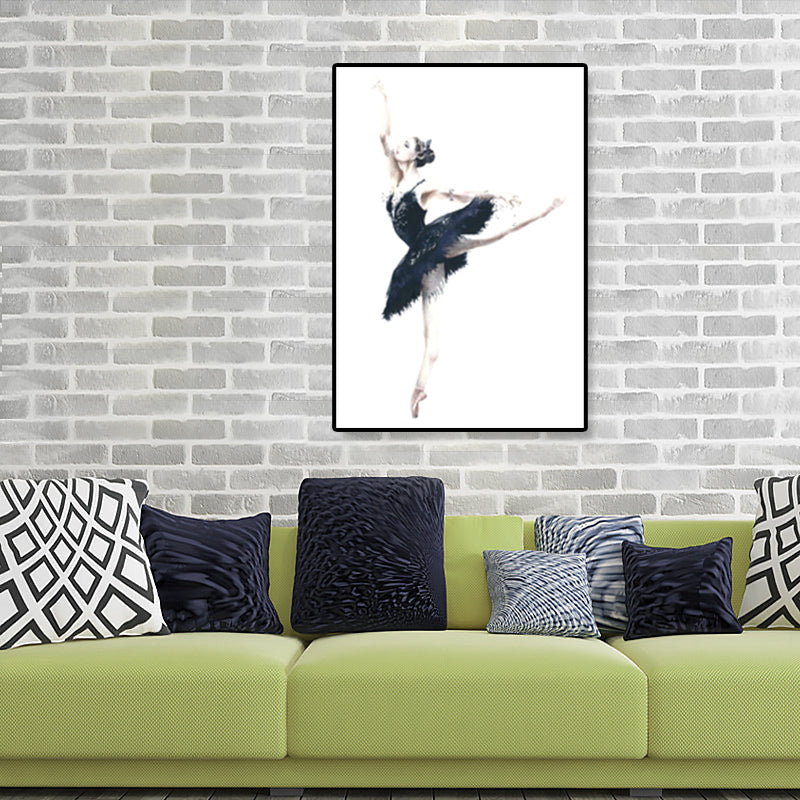 Brehn | Pastellzeichnung Ballettmädchen Leinwand Tanz Nordische Texturierte Wandkunst Druck für Schlafzimmer
