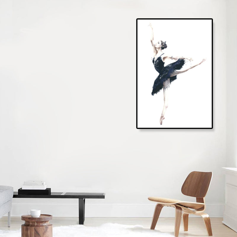 Brehn | Pastellzeichnung Ballettmädchen Leinwand Tanz Nordische Texturierte Wandkunst Druck für Schlafzimmer