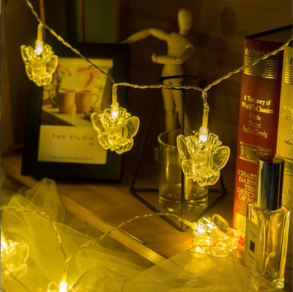 LED-Lichterkette mit Fotoclips für Dekoration