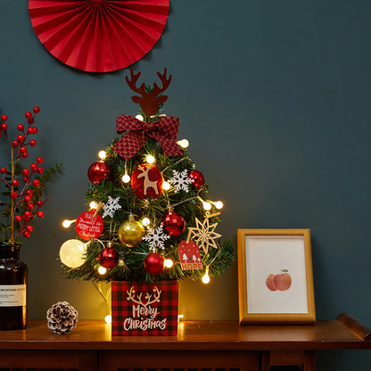 Mini-Weihnachtsbaum für den Tisch, 50 cm, inklusive Beleuchtung