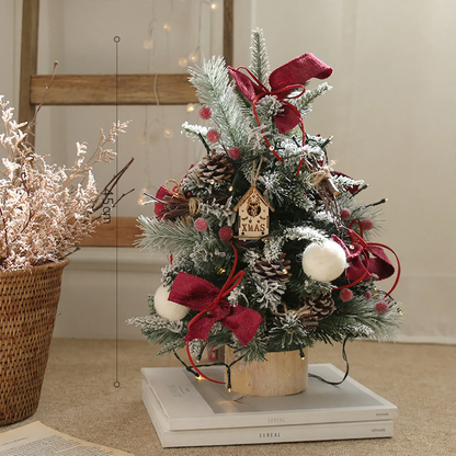 Mini-Weihnachtsbaum-Set für die Tischdekoration