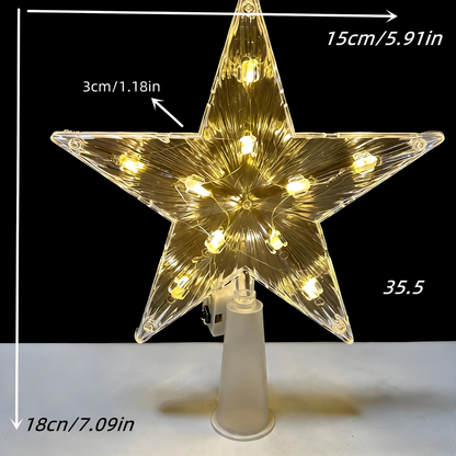 LED-Weihnachtsbaumspitze mit Stern-Design