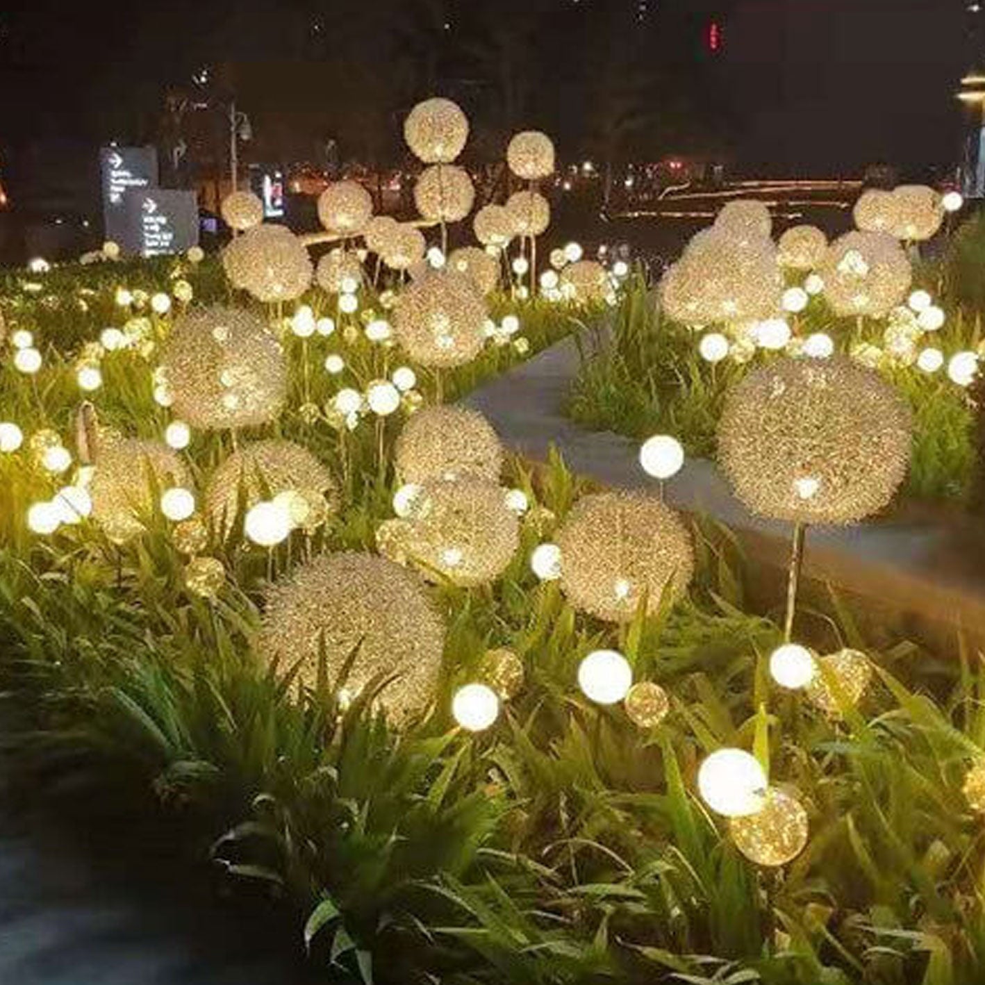 Solar Löwenzahn Aluminiumdraht Globe Licht LED Außen wasserdicht leuchtend Garten Einfügung Boden Landschaft Licht | Brehn