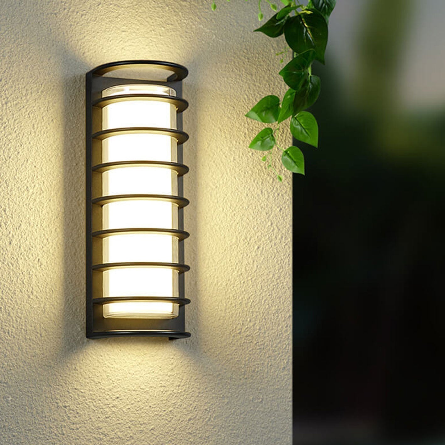 Moderne, wasserdichte LED-Gartenwandleuchte für Säulenmontage