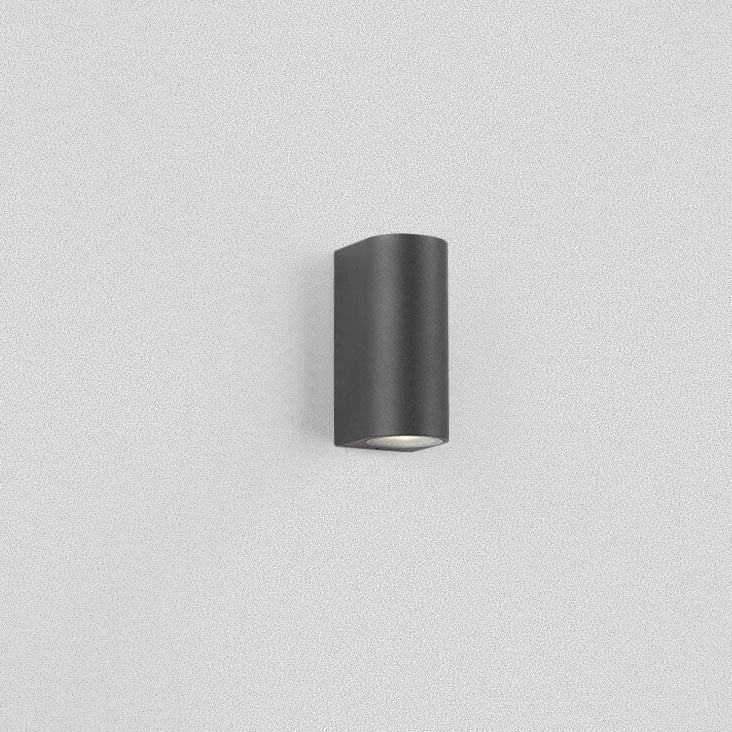 Moderne einfache Außen wasserdichte Aluminium-Glas-Zylinder 2-Lampen-Wandleuchte | Brehn
