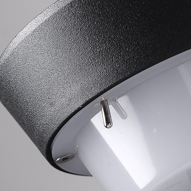Moderne Einfachheit Wasserdichte Solar Ronde Aluminium Acryl Außenlichter Für Garten | Brehn