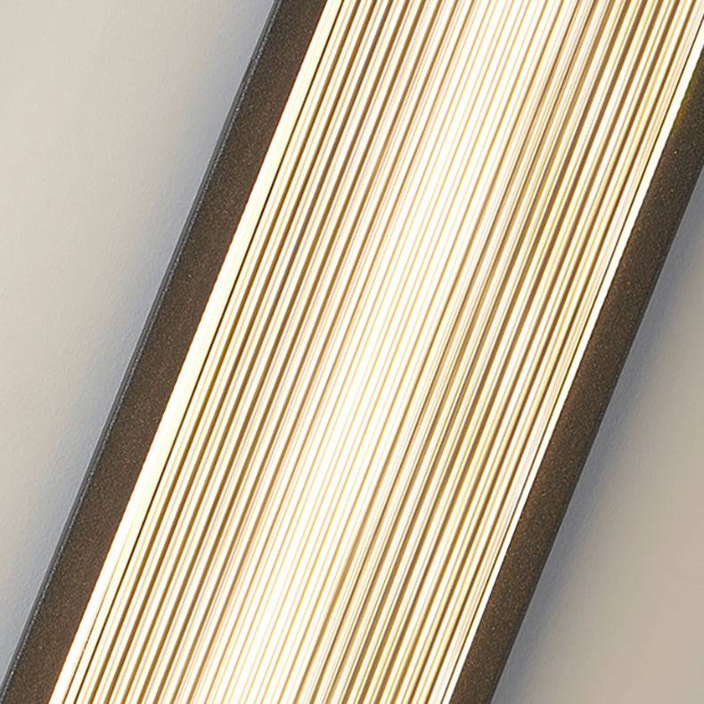 Modern minimalist wasserdichte rechteckige Edelstahl-Acryl-LED-Wandleuchte für den Außenbereich Patio | Brehn