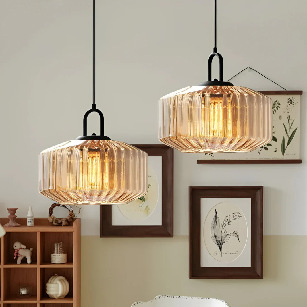 Brehn | Retro Farbige Glaspendelleuchte