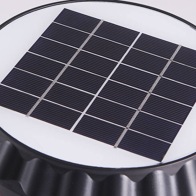 Modernes schwarzes Solar-Druckguss-Aluminium-Glas-Außen-Patio-Wasserdicht-Säulen-Hochlicht | Brehn