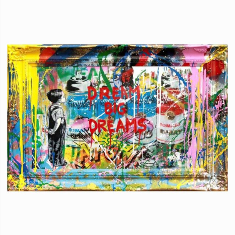 Street-Art-Pop-Graffiti – Leinwandbild