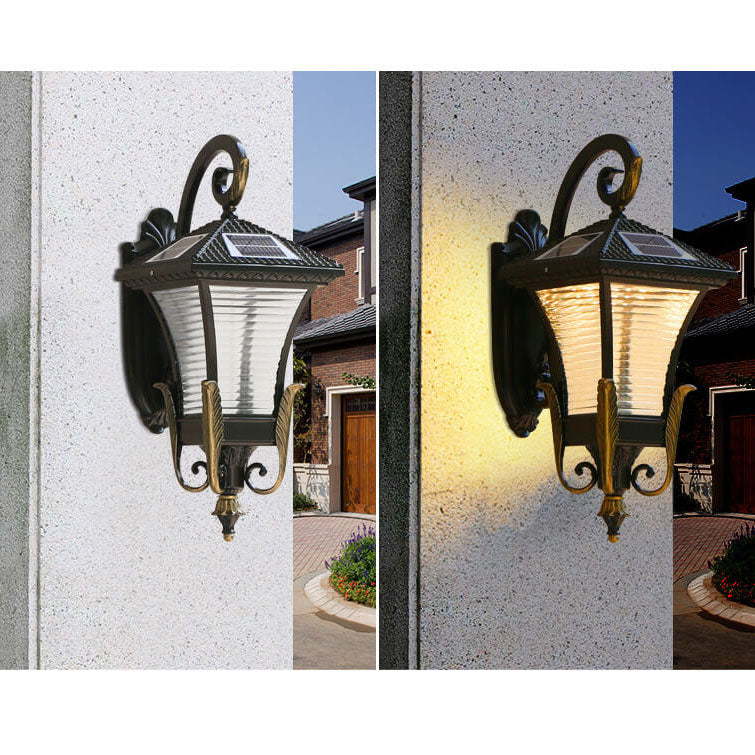 Europäischer Stil Retro Aluminium Wasserdicht Außen 1-Licht Wandlampe | Brehn