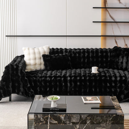 Luxe Ripple Faux Fur Sofa Cover - Modern, Stylisch & Langlebig Sofa Schutz | Brehn