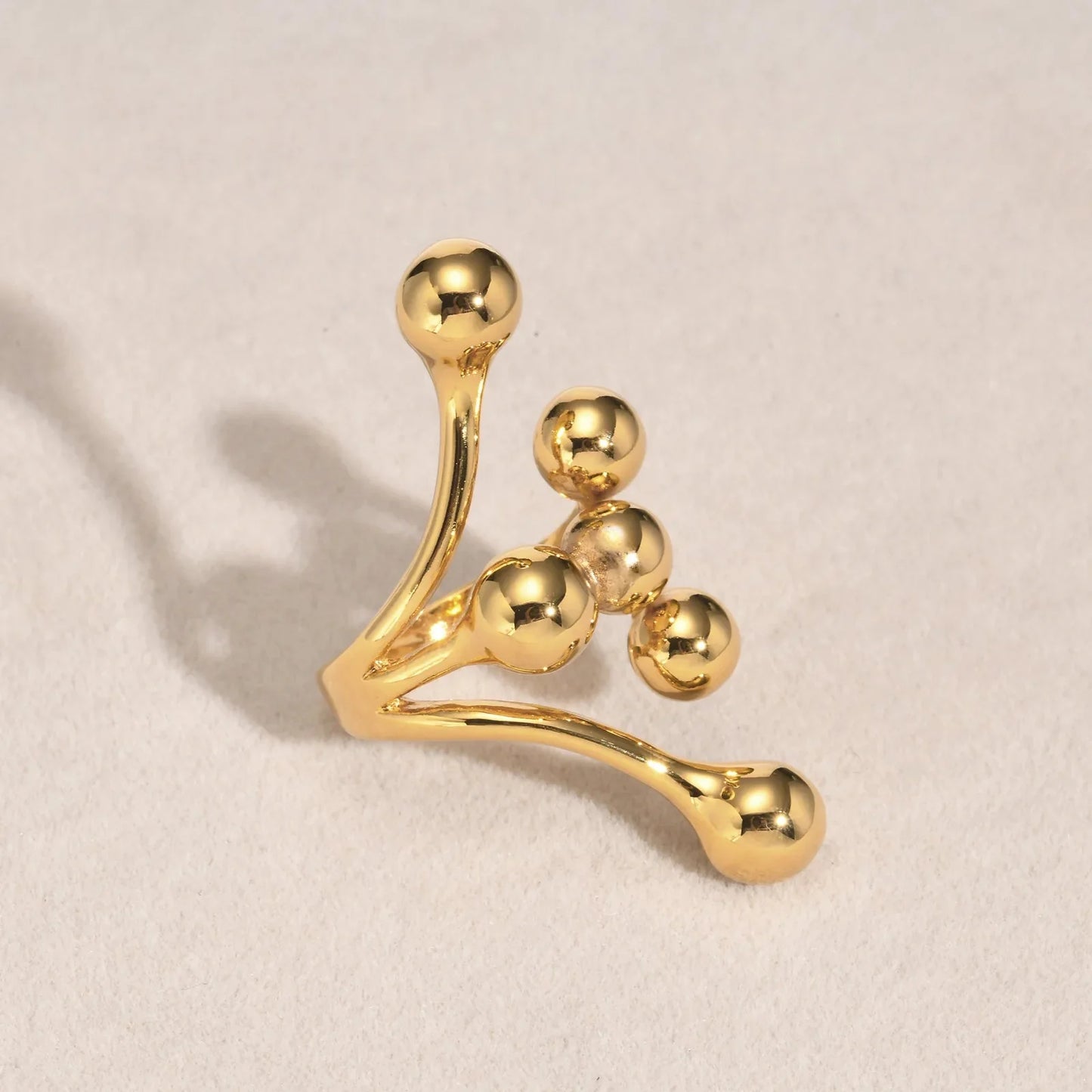 Brehn | 18k Bold Geschichteter Ball Wickelring