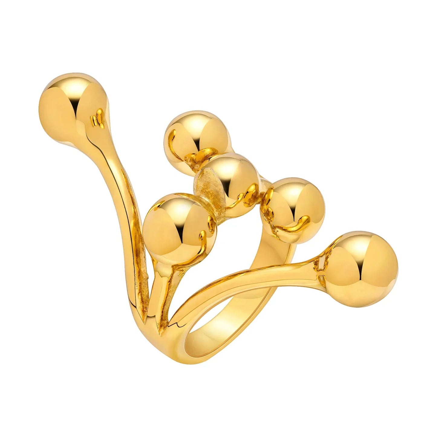 Brehn | 18k Bold Geschichteter Ball Wickelring