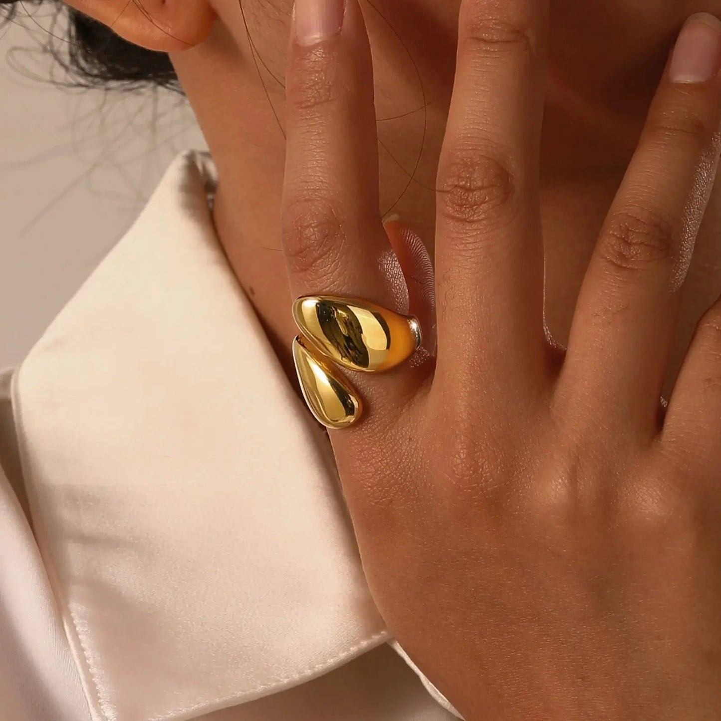 Brehn | 18k Chunky Tropfen Wickelring