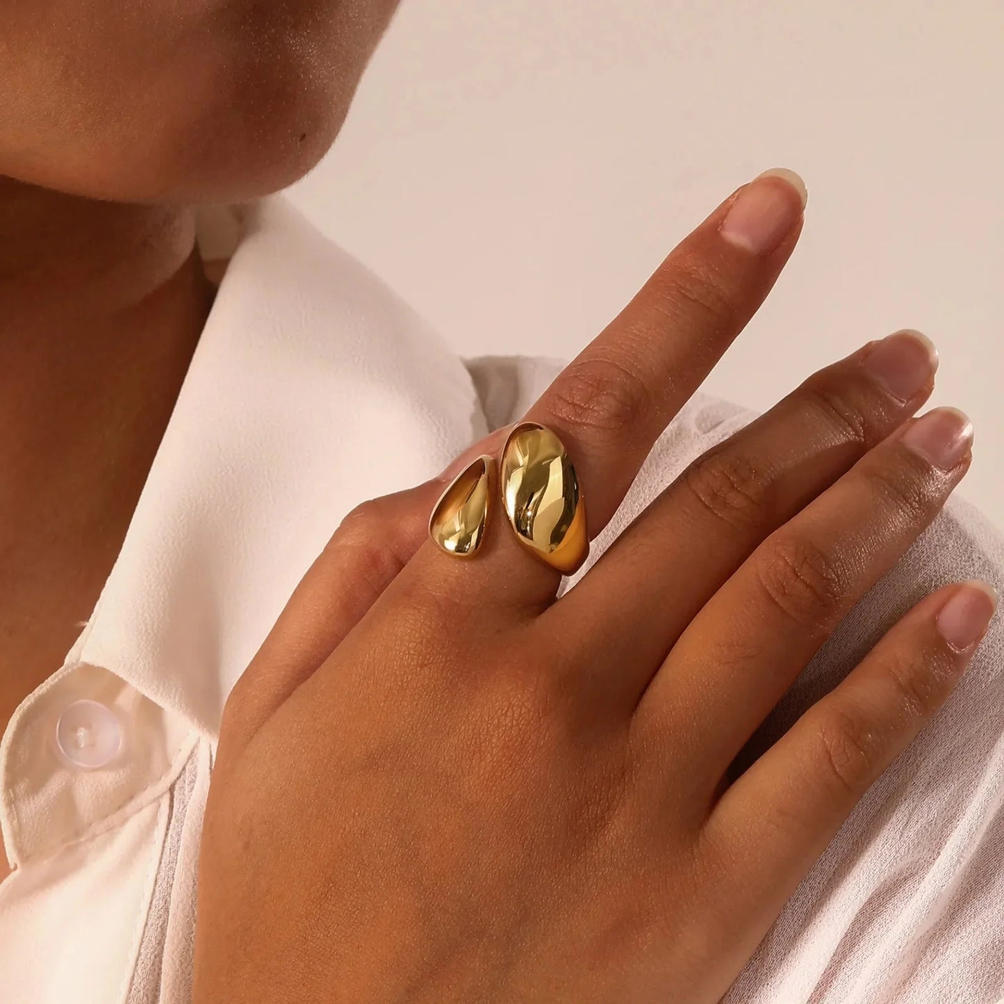 Brehn | 18k Chunky Tropfen Wickelring