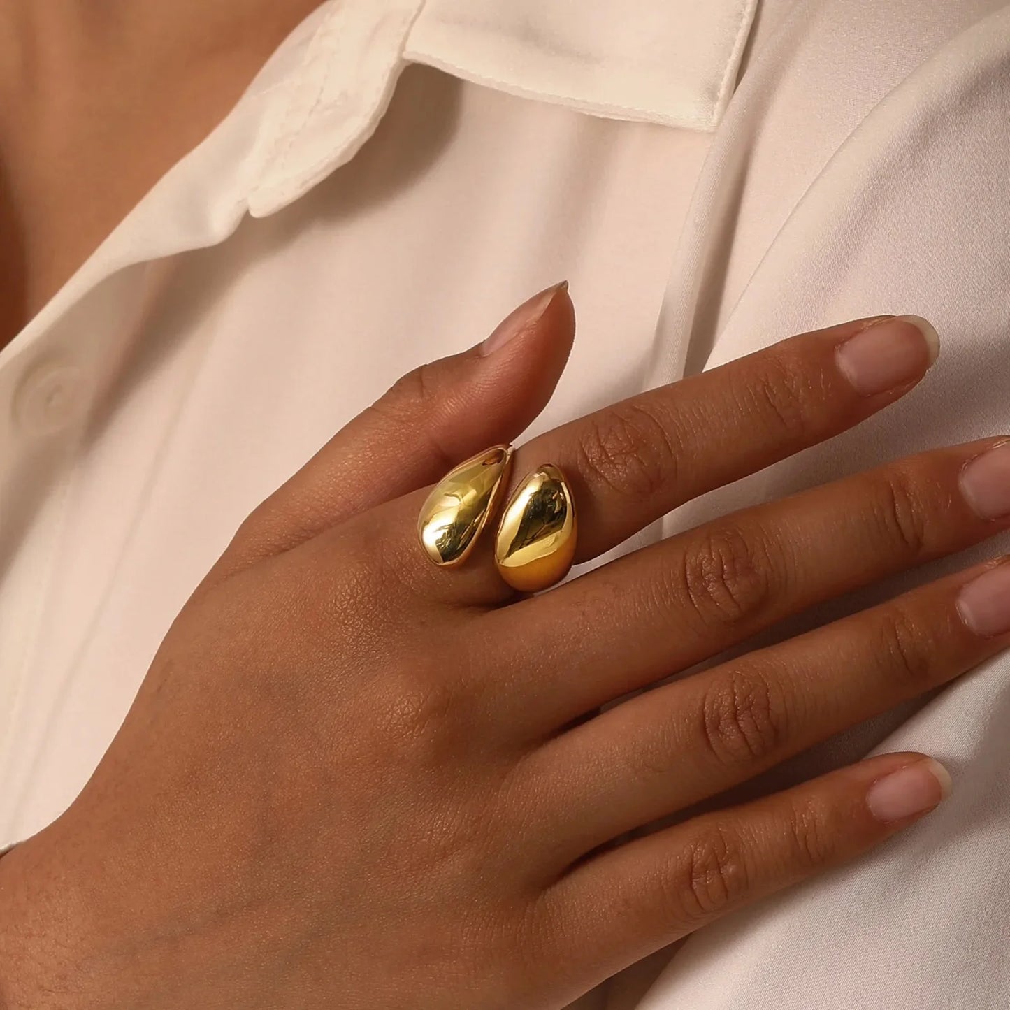 Brehn | 18k Chunky Tropfen Wickelring