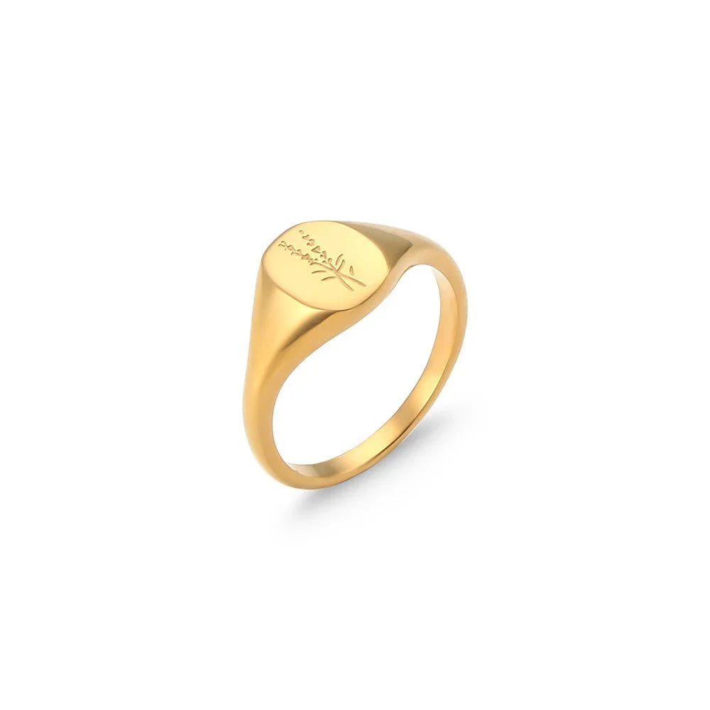 Brehn | 18k Zierliche Blumensignet Ringe