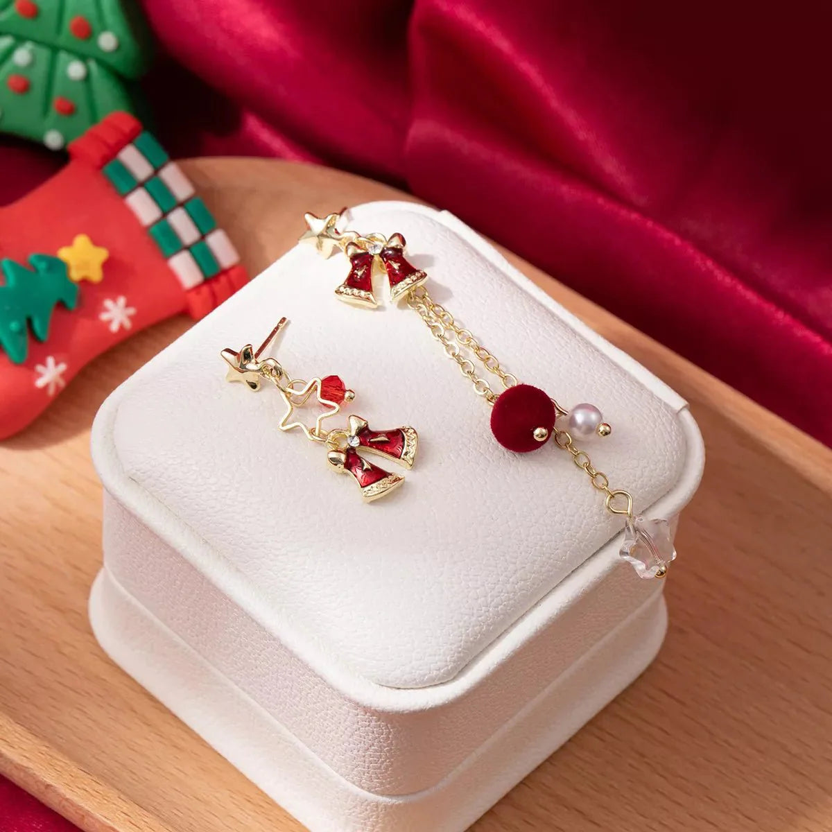 Brehn | 18K Gold-beschichtete Weihnachtsglocken Ohrringe