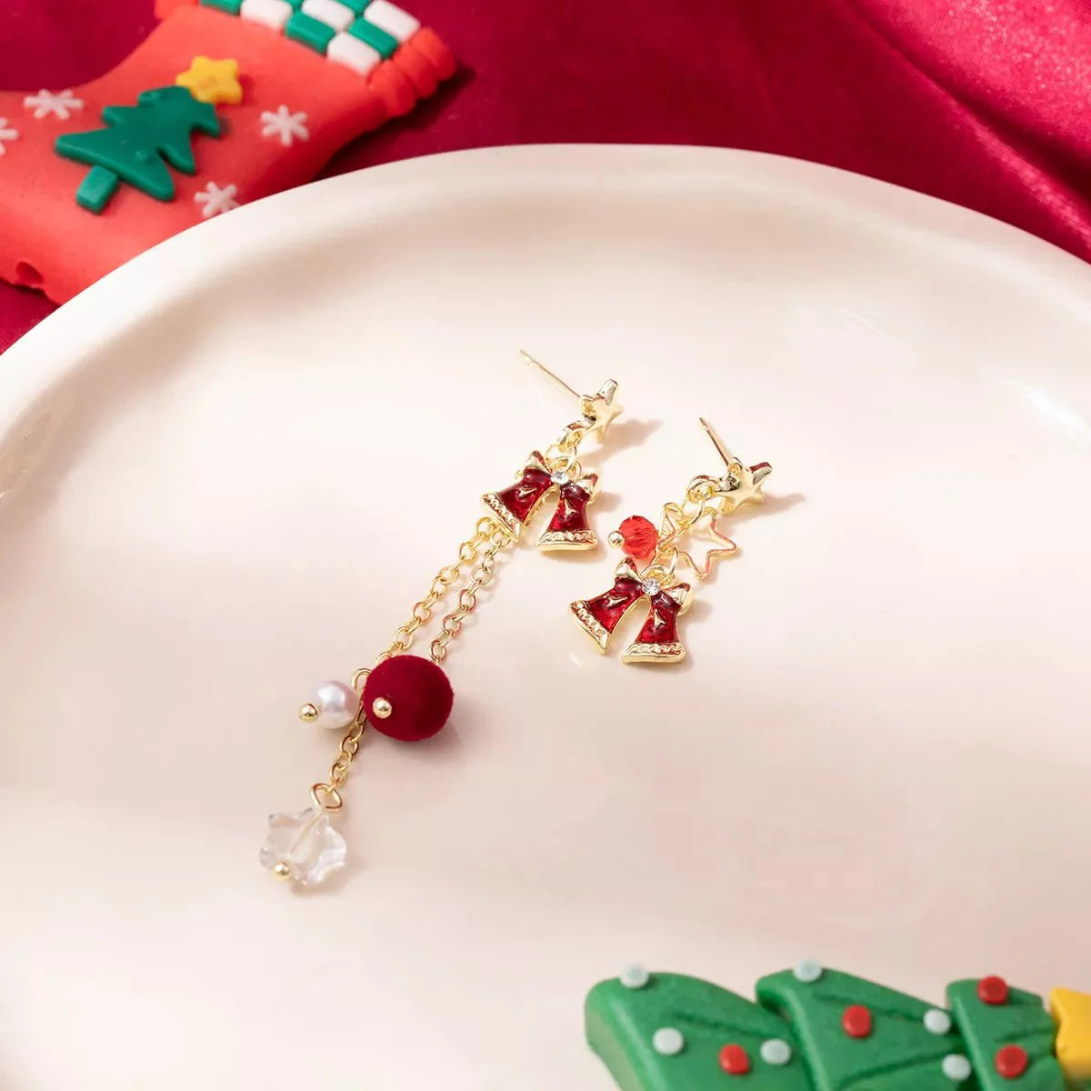 Brehn | 18K Gold-beschichtete Weihnachtsglocken Ohrringe