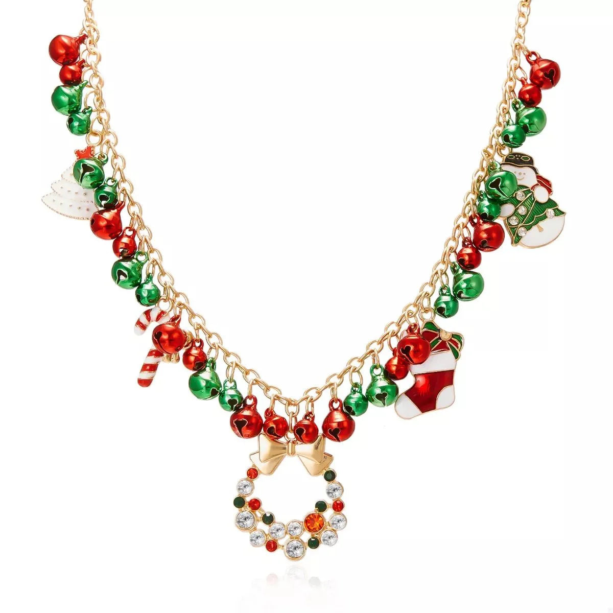 Brehn | 18K vergoldete Weihnachts-Charm-Halskette