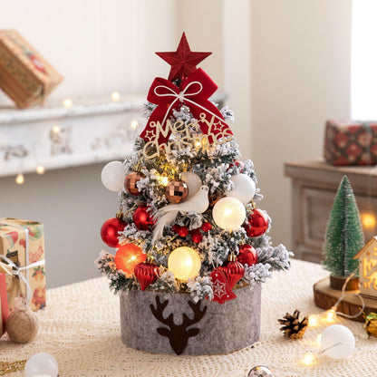 Mini-Weihnachtsbaum mit Beflockung für den Tisch