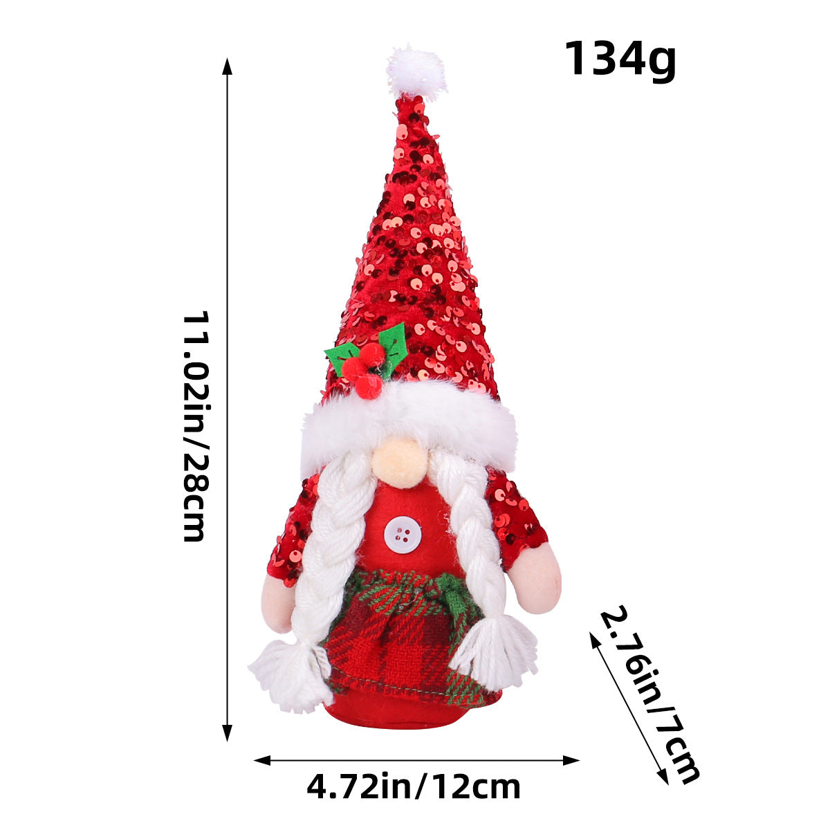 Weihnachtlicher Wichtel mit Glitzermütze