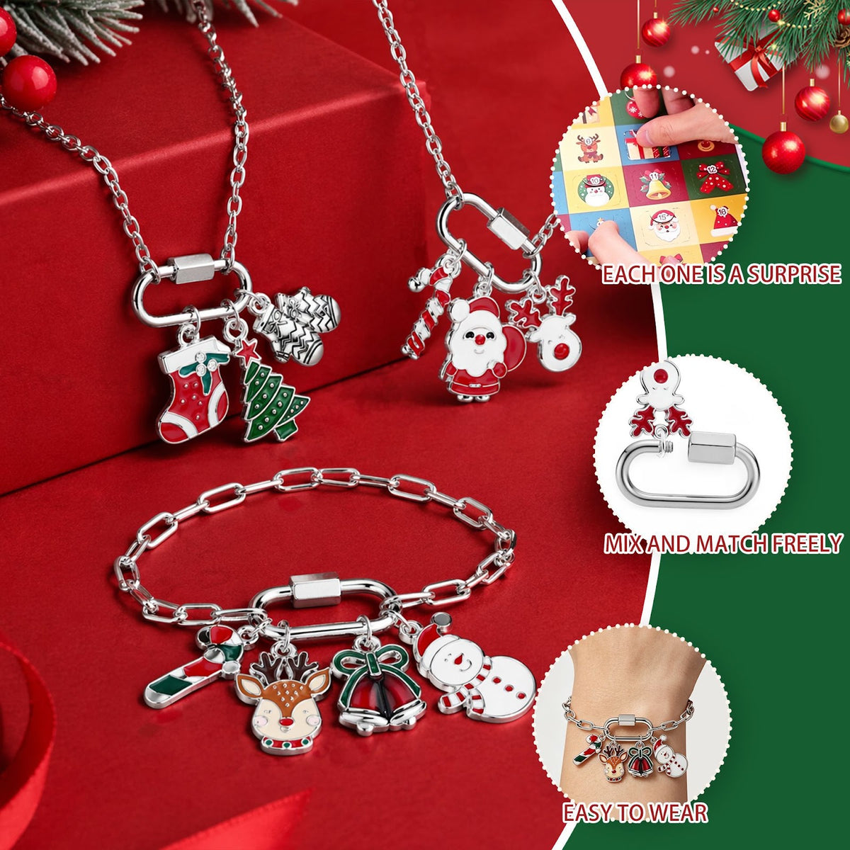 Weihnachts-Adventskalender mit DIY-Schmuckset