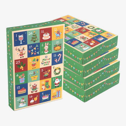Leere 24-Fächer-Weihnachtsbox für Adventskalender