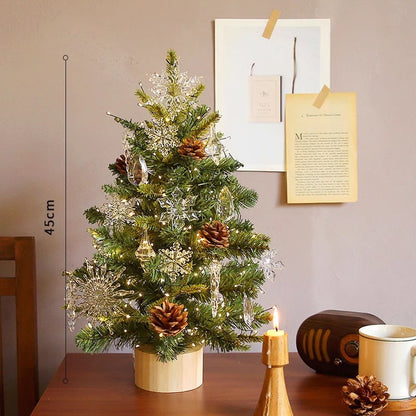 Kompakter PE-Weihnachtsbaum mit Beleuchtung, 45-90 cm