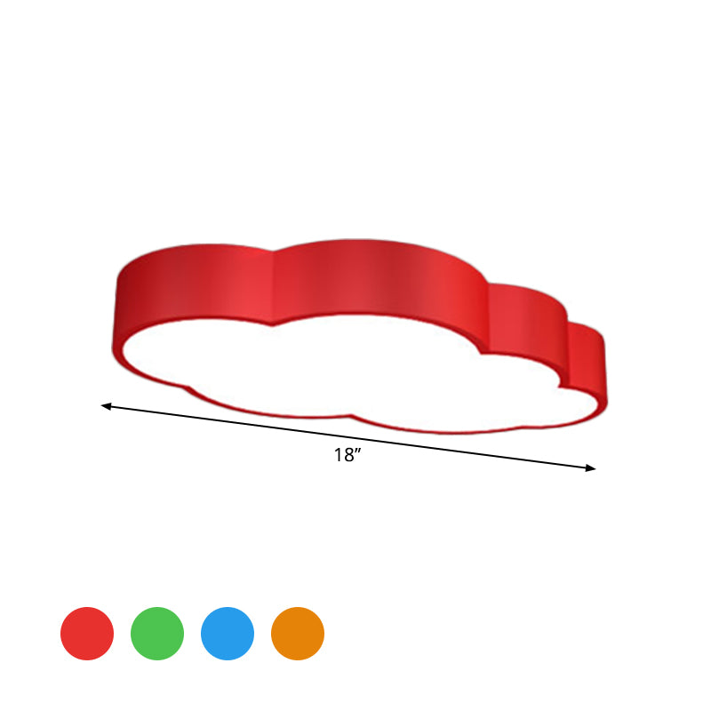 LED-Wolken-Deckenleuchte fürs Kinderzimmer – Verspieltes Design in Rot/Gelb/Schleifenform