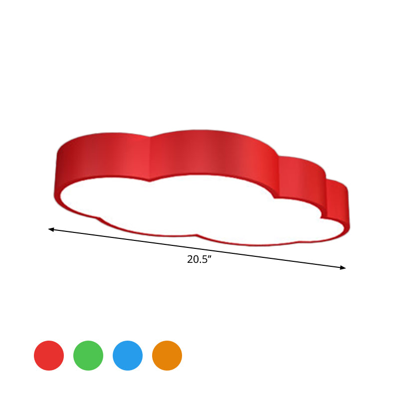LED-Wolken-Deckenleuchte fürs Kinderzimmer – Verspieltes Design in Rot/Gelb/Schleifenform