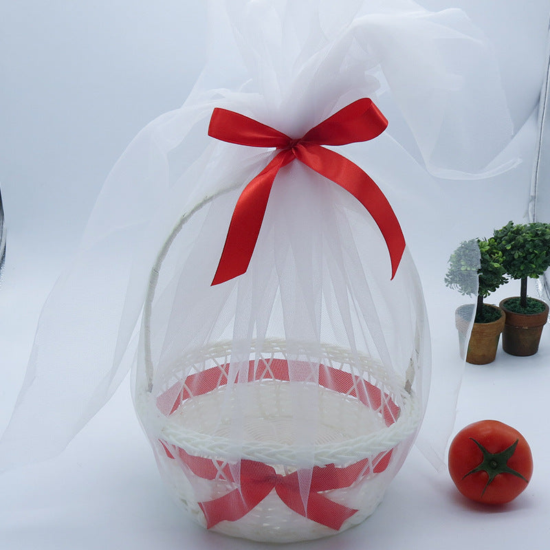 Damen Hochzeitskorb mit Satinband Brehn
