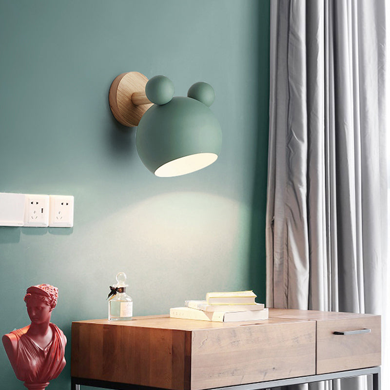 Brehn | Moderne Stil Cartoon Tier Wandleuchte Metall 1 Licht Wandlampe für Kinderzimmer