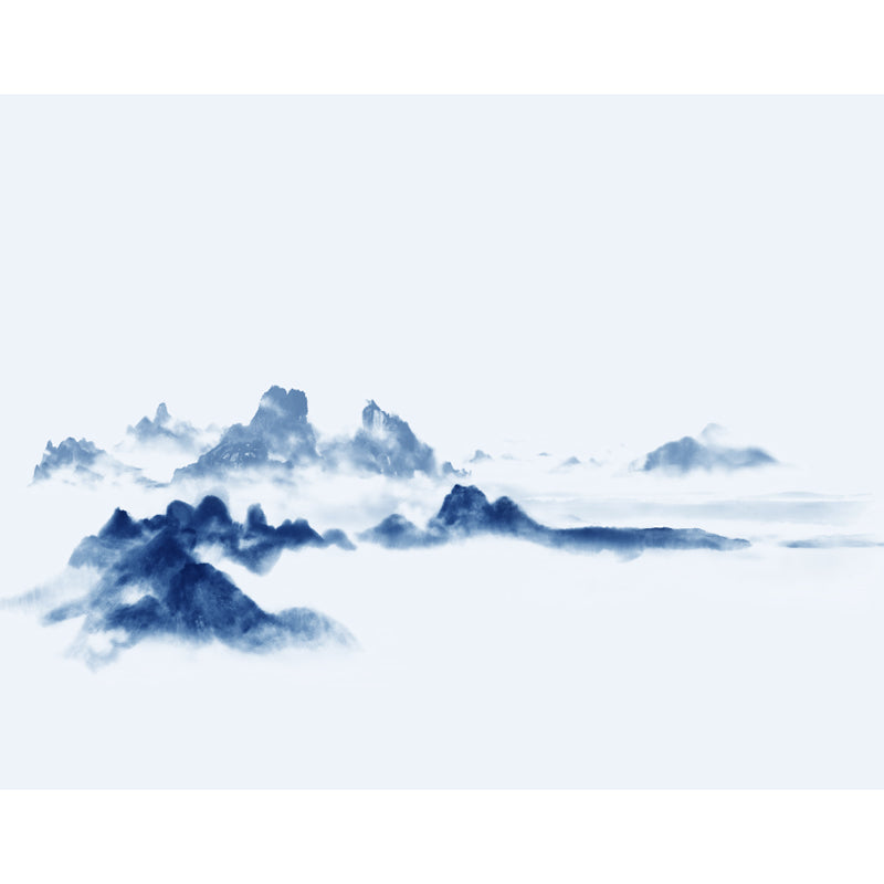 Brehn | Riesen Natur Landschaft Wandbild Aufkleber Blau Vlies Wandkunst für Heimdekoration, Personalisierte