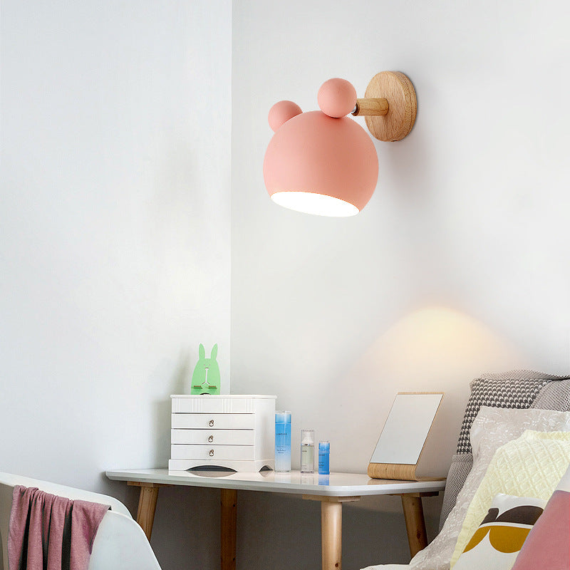 Brehn | Moderne Stil Cartoon Tier Wandleuchte Metall 1 Licht Wandlampe für Kinderzimmer
