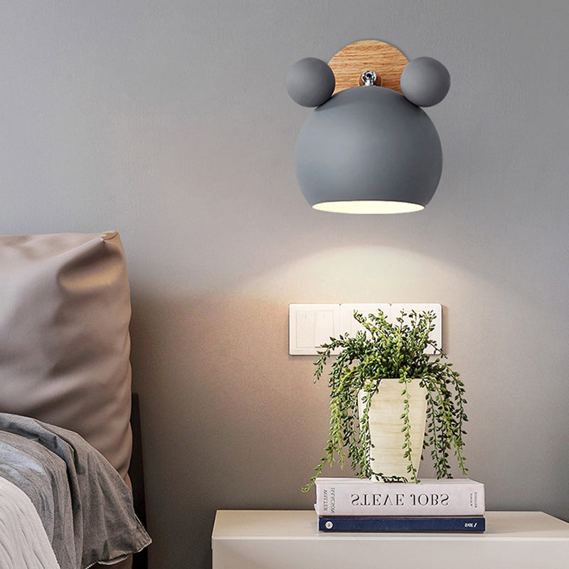 Brehn | Moderne Stil Cartoon Tier Wandleuchte Metall 1 Licht Wandlampe für Kinderzimmer