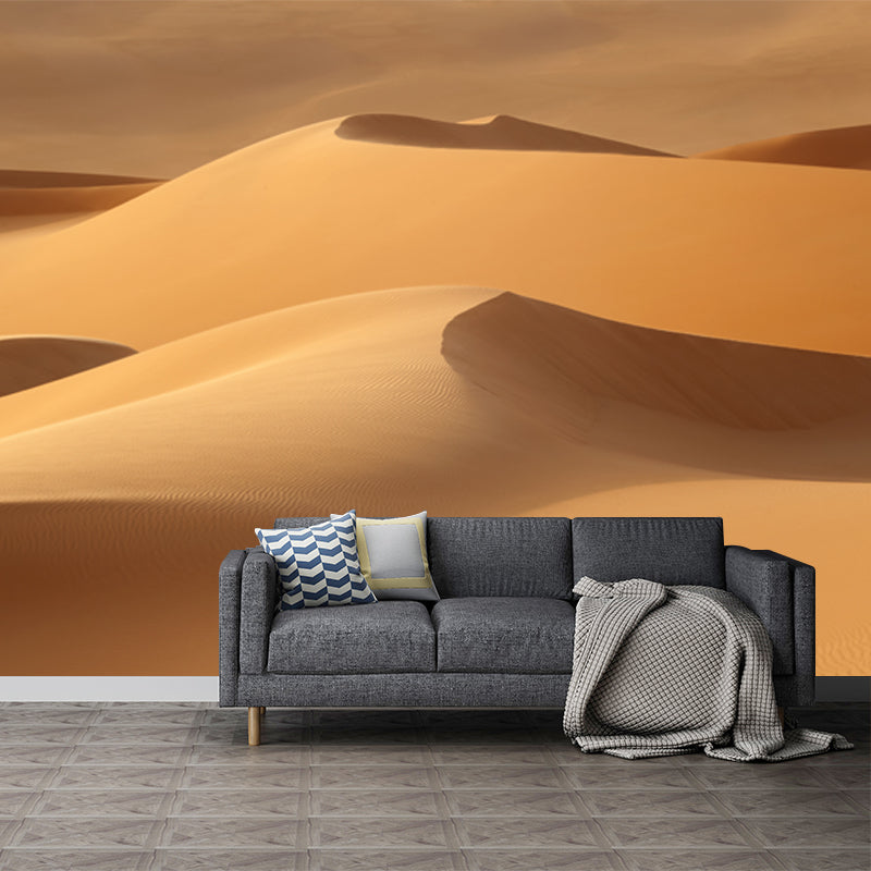 Brehn | Whole Desert Hill Wallpaper Mural for Home Nature Landscape Wall Art in Yellow, Washable