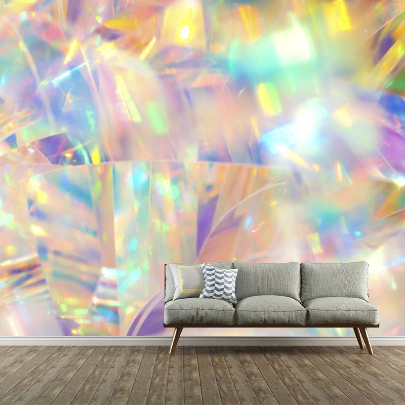 Brehn | Bright holographic pattern wall sticker for the living room, yellow, custom made available