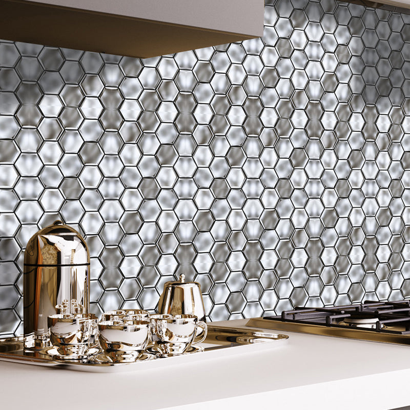 Brehn | Stick On 3D Hexagon Wallpaper Panel Set Contemporary PVC Wandbekleding, 12,2 vierkante voet