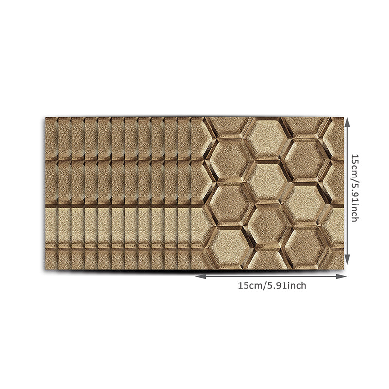 Brehn | Stick On 3D Hexagon Wallpaper Panel Set Contemporary PVC Wandbekleding, 12,2 vierkante voet