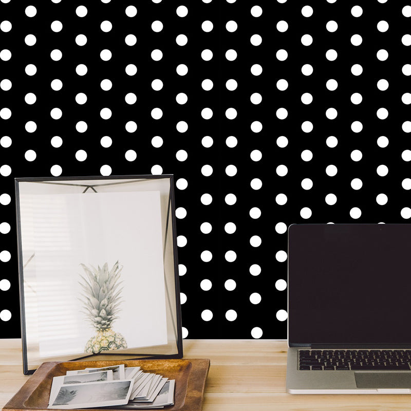 Brehn | PVC abziehbare Tapeten Kinder Stil Polka Dots Wanddekor für das Schlafzimmer, leicht zu entfernen
