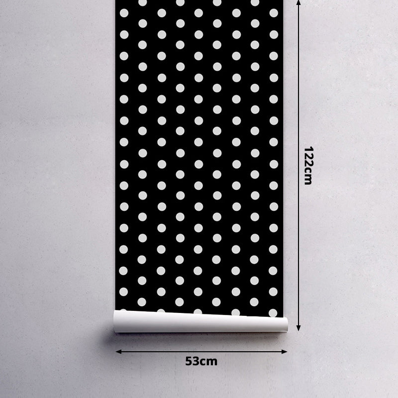 Brehn | PVC abziehbare Tapeten Kinder Stil Polka Dots Wanddekor für das Schlafzimmer, leicht zu entfernen