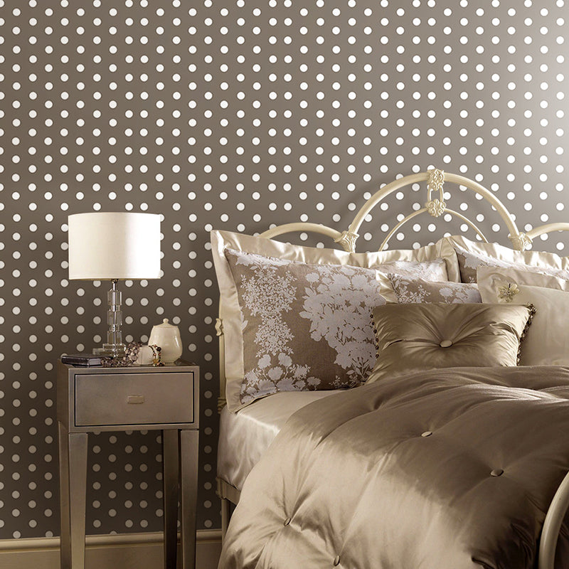 Brehn | PVC abziehbare Tapeten Kinder Stil Polka Dots Wanddekor für das Schlafzimmer, leicht zu entfernen
