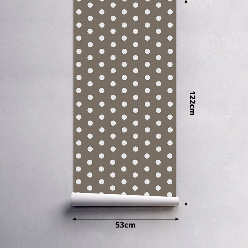 Brehn | PVC abziehbare Tapeten Kinder Stil Polka Dots Wanddekor für das Schlafzimmer, leicht zu entfernen