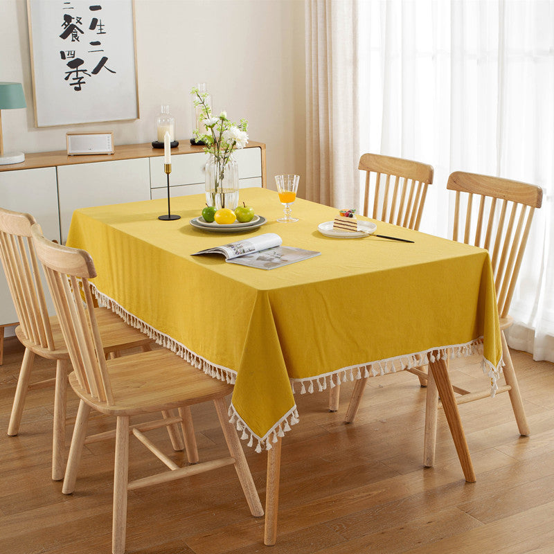 Stylische dekorative Fransen-Tischdecke