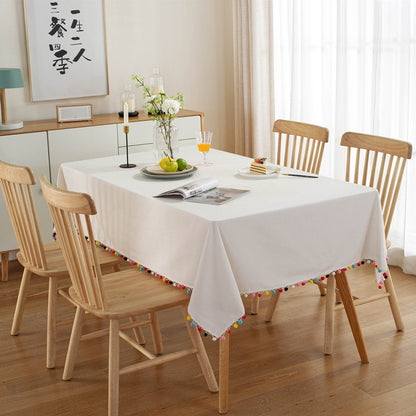 Elegante Fransen Tischdecke