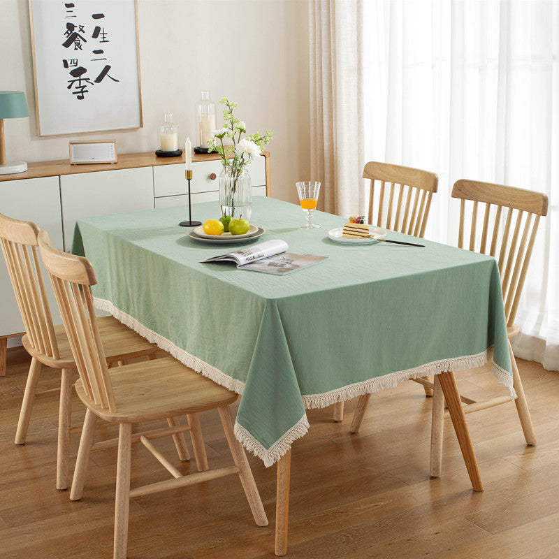 Stylische dekorative Fransen-Tischdecke