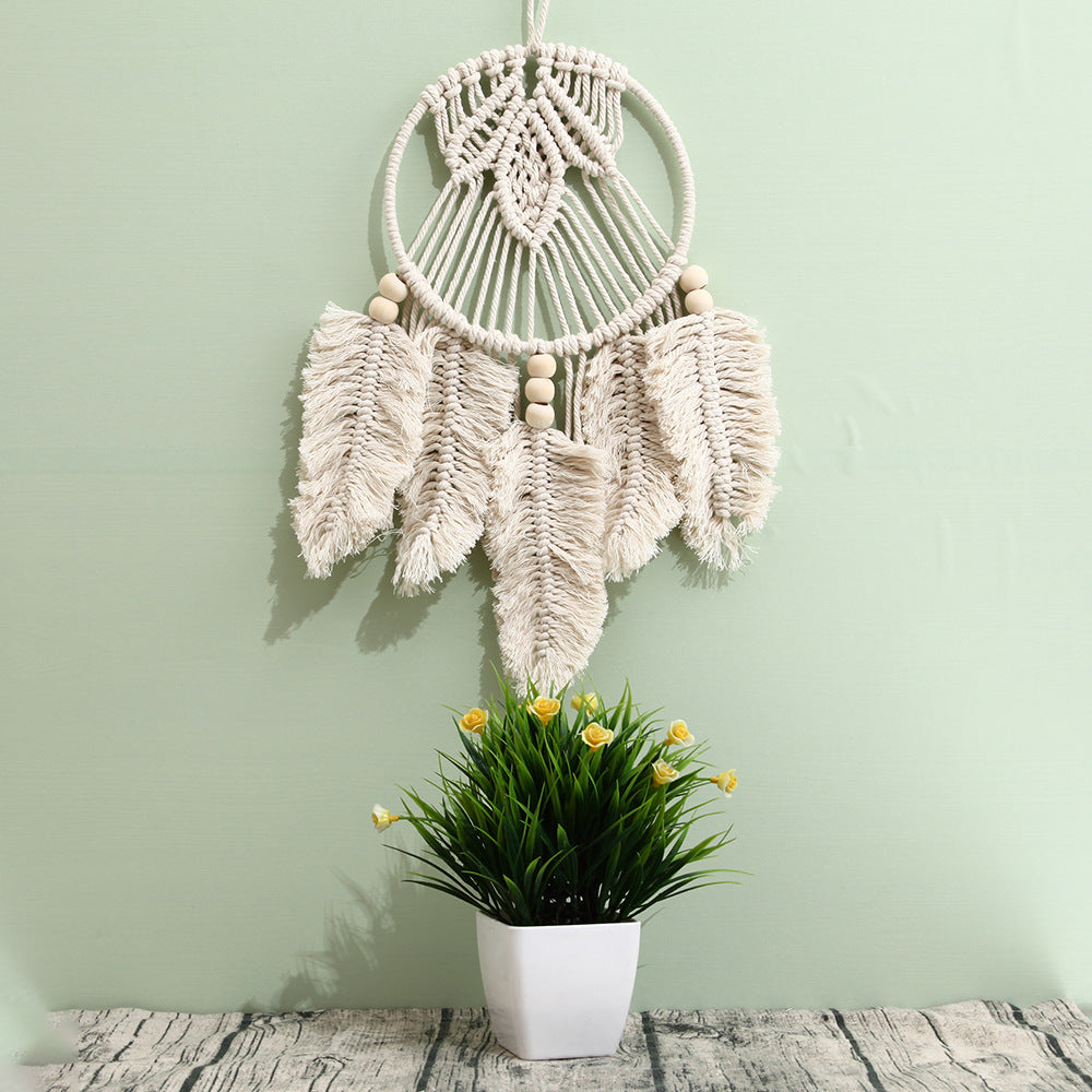 Makramee Blatt Dekoratives Wandbehang Brehn