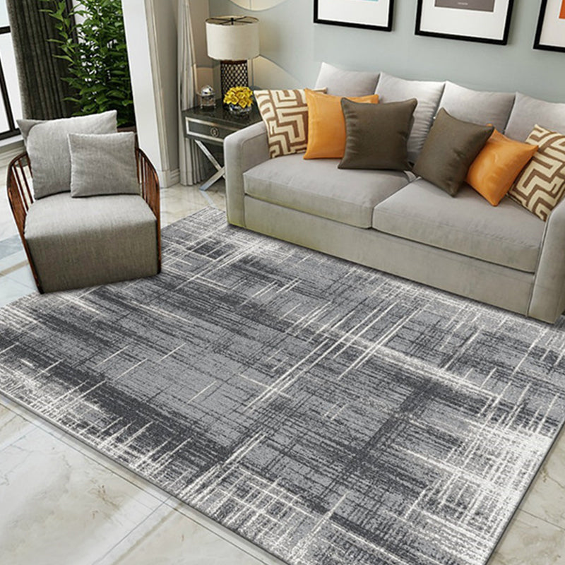 Brehn | Dunkle Farbe Minimalistische Innenmatte Polypropylen Abstrakte Teppich mit Linien Pflegeleicht Rutschfeste Teppich für Zimmer